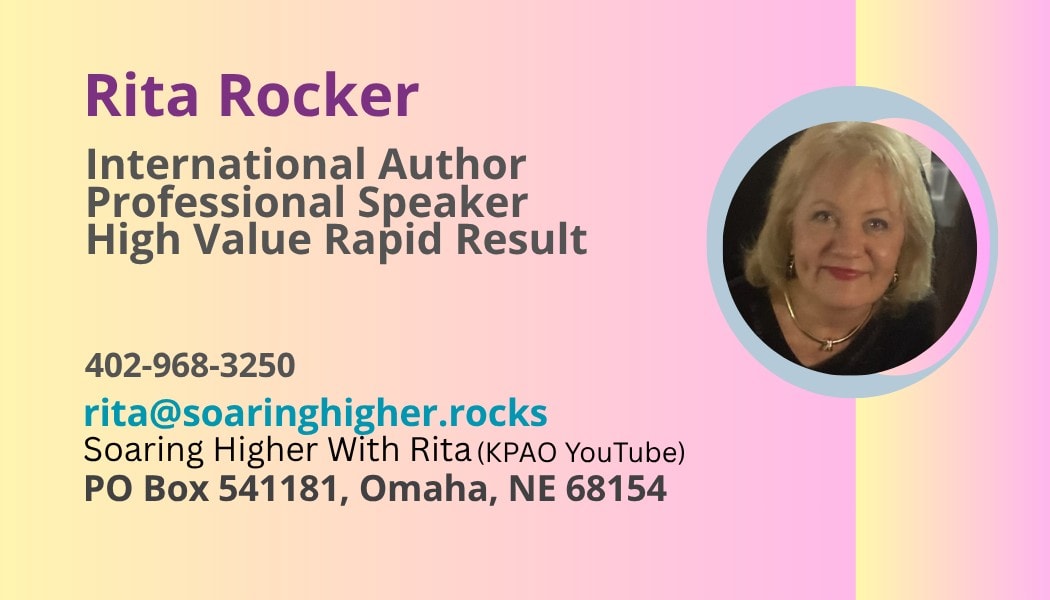 Rita Rocker – SoaringHigher.rocks business card